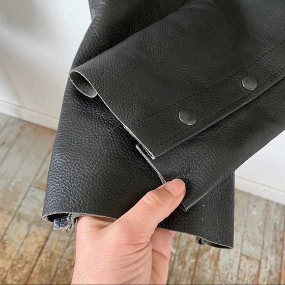 Motorcycle Jacket Chaps Black Leather Flame Snake - Picture 13 of 16